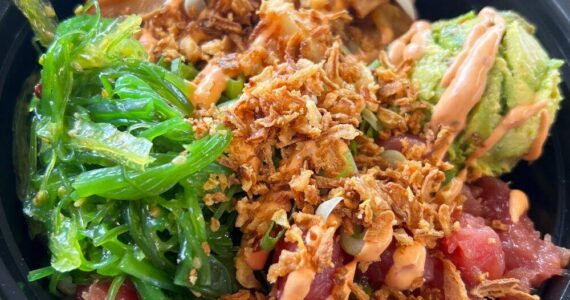 Poke bowl from Renton’s Big Island Poke. (Cameron Sheppard/Sound Publishing, Inc.)