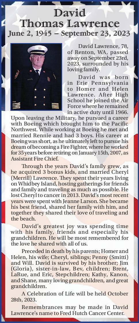 David Thomas Lawrence | Obituary
