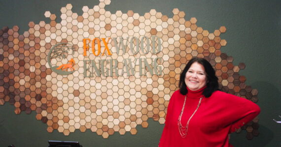 ”I fell in love with the wood,” Foxwood Engraving owner Joanna Lis said of her use of laser-cut wooden gifts and decor. Photo by Bailey Jo Josie/Sound Publishing.