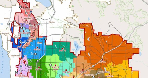Puget Sound Regional Fire Authority service area map. (Courtesy of Puget Sound Fire)