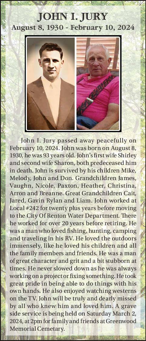John I. Jury | Obituary