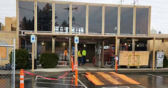 Skyway Resource Center begins construction in former U.S. Bank location. (Screenshot from Skyway Resource Center Facebook page)