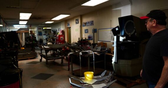 Tom Anderson inside the 295 E. Perimeter Road building. Photo by Joshua Solorzano/Renton Reporter