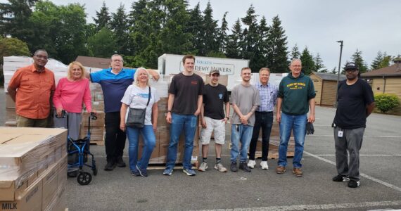 On June 13, the Church of Latter-day Saints delivered 1,257 cases of food to four local organizations. Courtesy photo