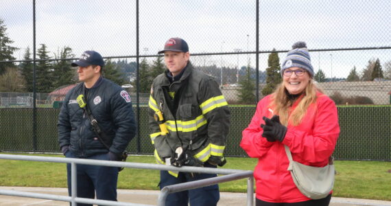 People from Renton Police, Fire and Parks and Recreation came out for the Polar Plunge on New Year’s Day. Photo by Bailey Jo Josie/Sound Publishing.