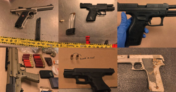 Guns recovered in 2024 by the Renton Police Department. Courtesy Photo.