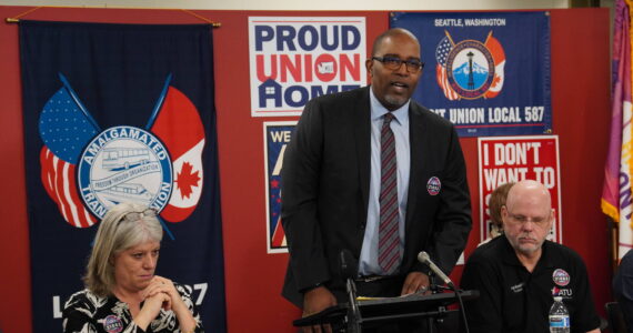 De’Sean Quinn, recently appointed King County Councilmember for District 5, speaks about transit safety. Photo by Joshua Solorzano/Renton Reporter