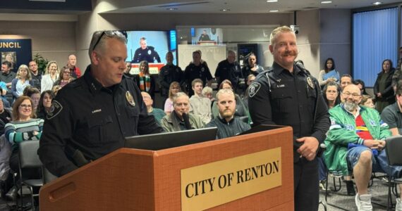 Chief Jon Schuldt with Detective Kevin Lane. Courtesy photo