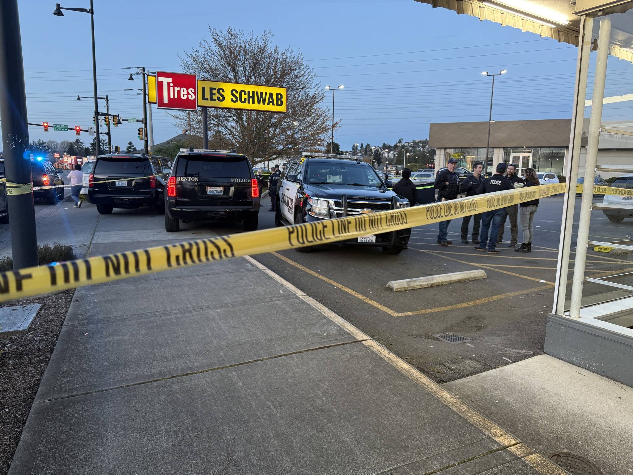 A photo of where the vehicle carrying the victims stopped for help on Rainier Ave. S. Courtesy photo.