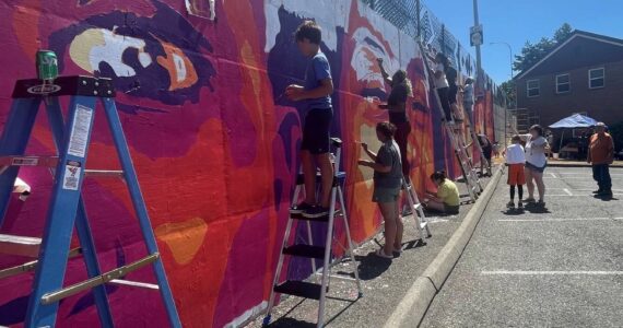 The Paint with Purpose initiative is working to add more murals throughout Renton like this mural at Sunset Community Church, completed in June 13, 2024. Photo provided by city of Renton