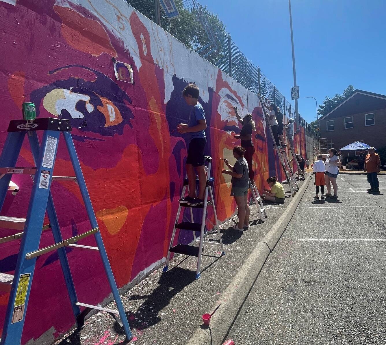 The Paint with Purpose initiative is working to add more murals throughout Renton like this mural at Sunset Community Church, completed in June 13, 2024. Photo provided by city of Renton
