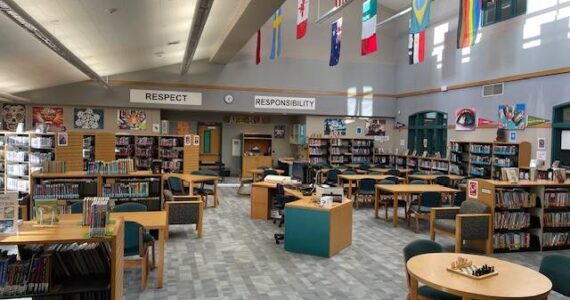 The McKnight Middle School Library in the Renton School District. Courtesy photo.
