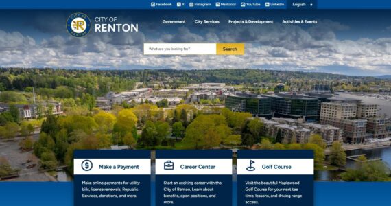The city’s new website launched in January. Screenshot