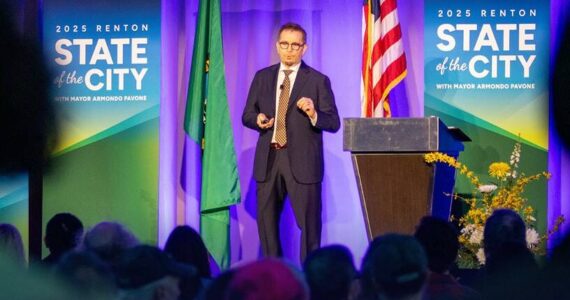 Photo provided by the city of Renton
Renton Mayor Armondo Pavone said Renton was one of the most efficient cities in the region at the 2025 State of the City.
