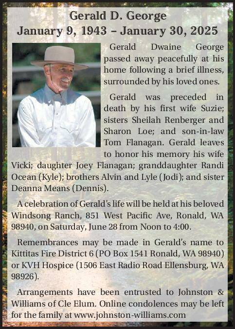 Gerald D. George | Obituary