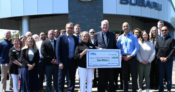 $1 million raised through the Walker’s Renton Subaru Share the Love event was presented to the Renton Schools Foundation on June 3. Courtesy photo