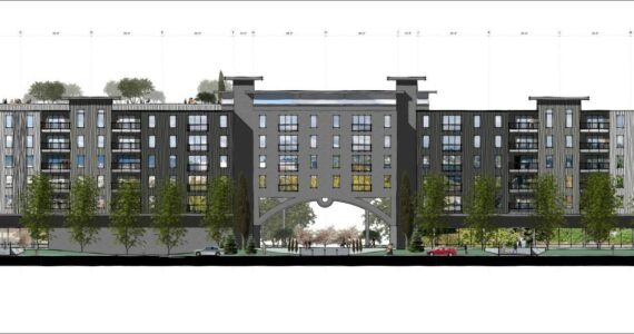 A rendering made by Kovach Architecture shows Logan 6 from Logan Avenue. File Photo